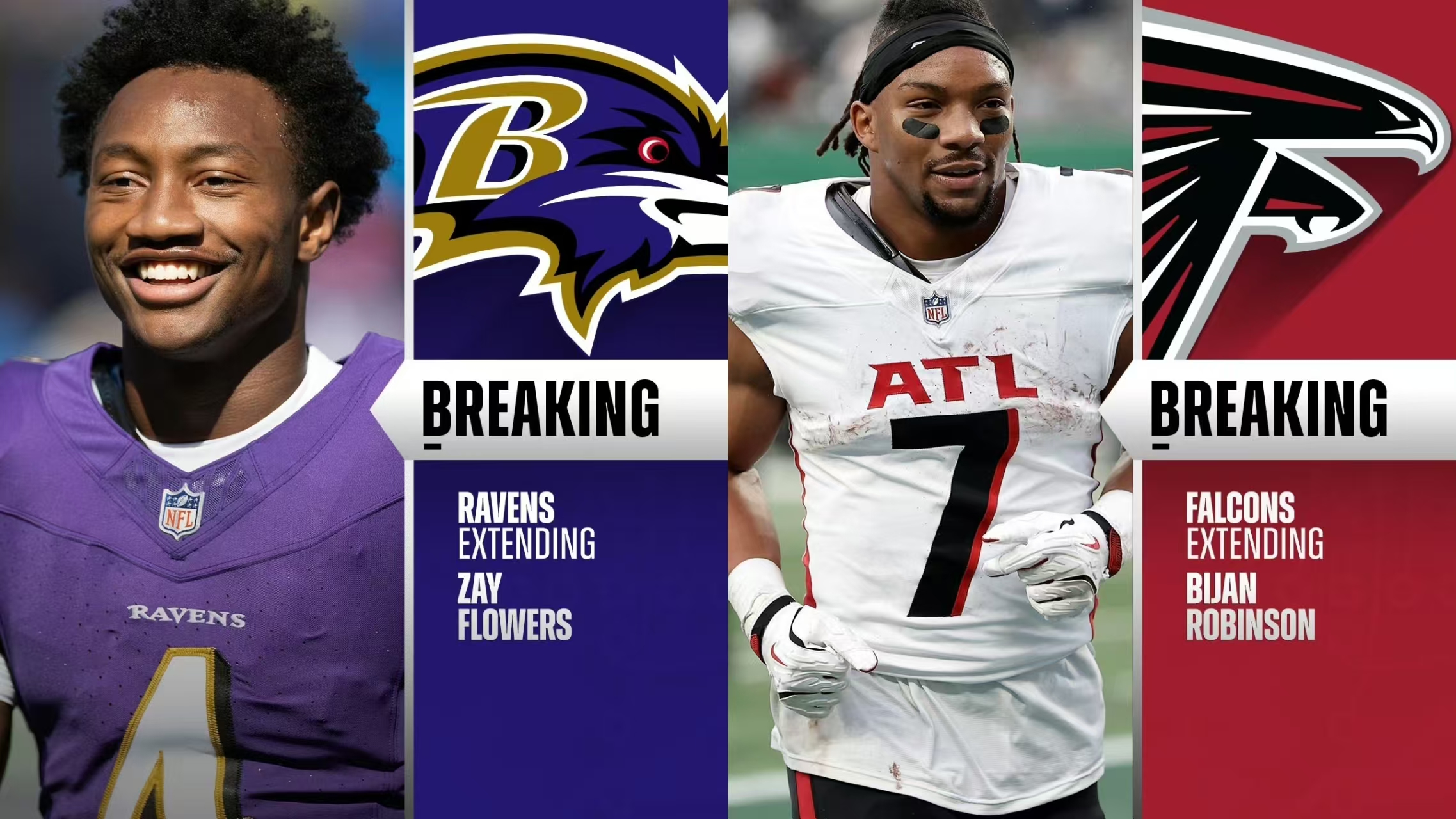 Avec deux contrats maximums, les Ravens et les Falcons marquent le début d'une nouvelle ère.